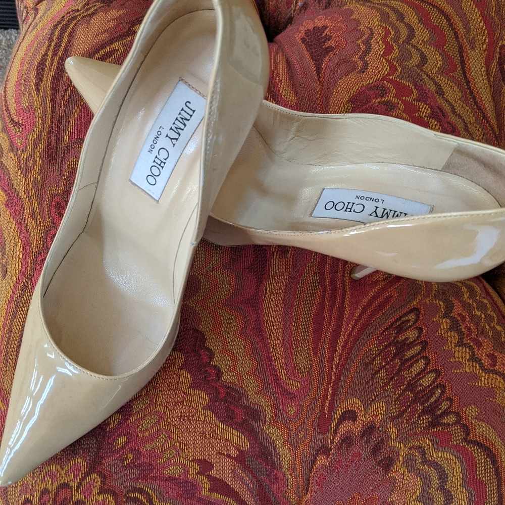 Jimmy Choo Abel Nude Heels 38 Kate Middleton